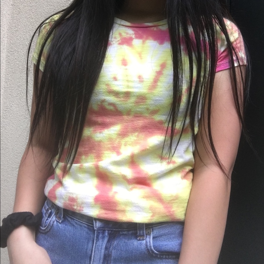 Yellow and Red Tie Dye T-Shirt